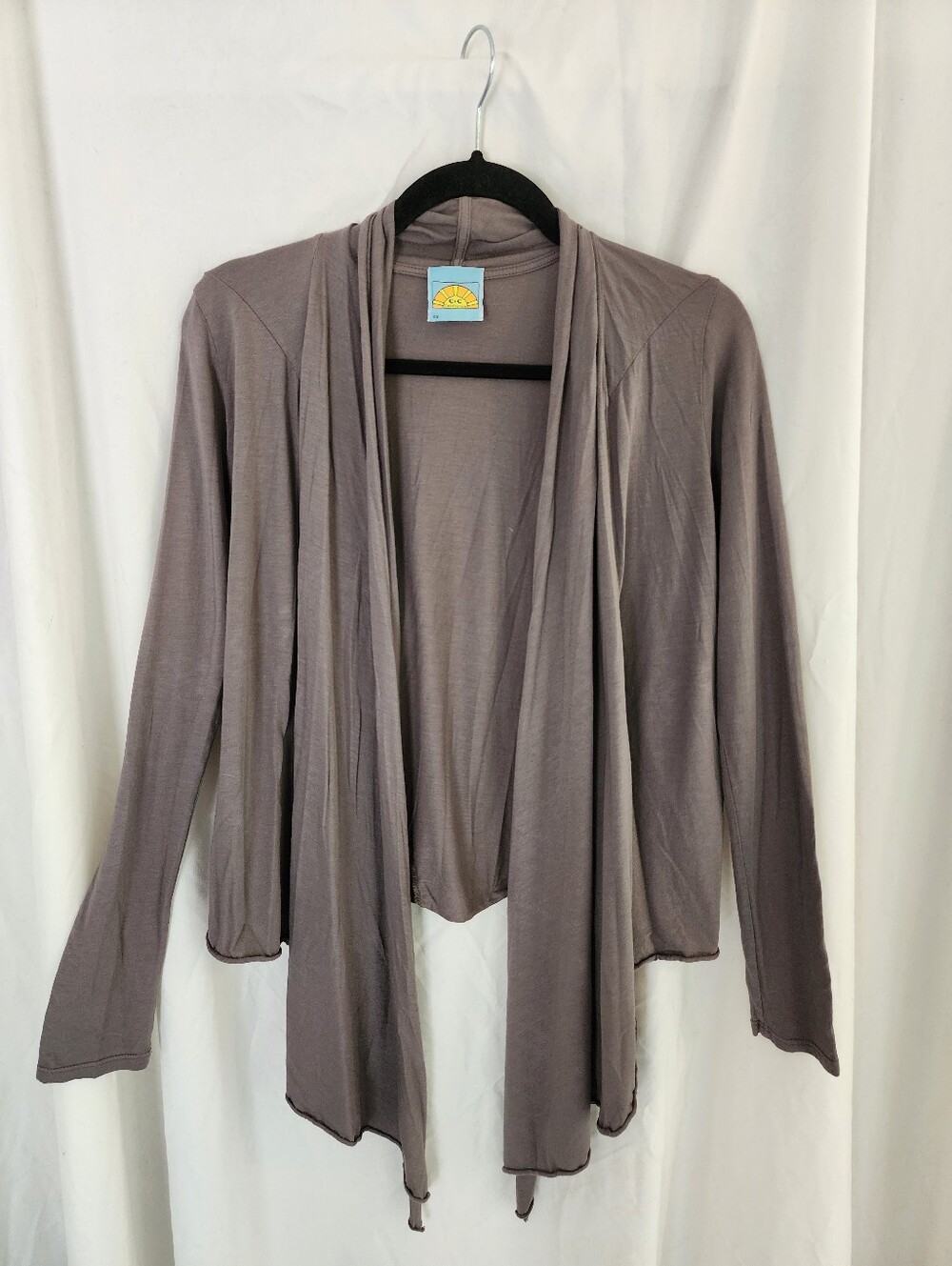 C&C California Slub Open-front Gray Cardigan, Size XS